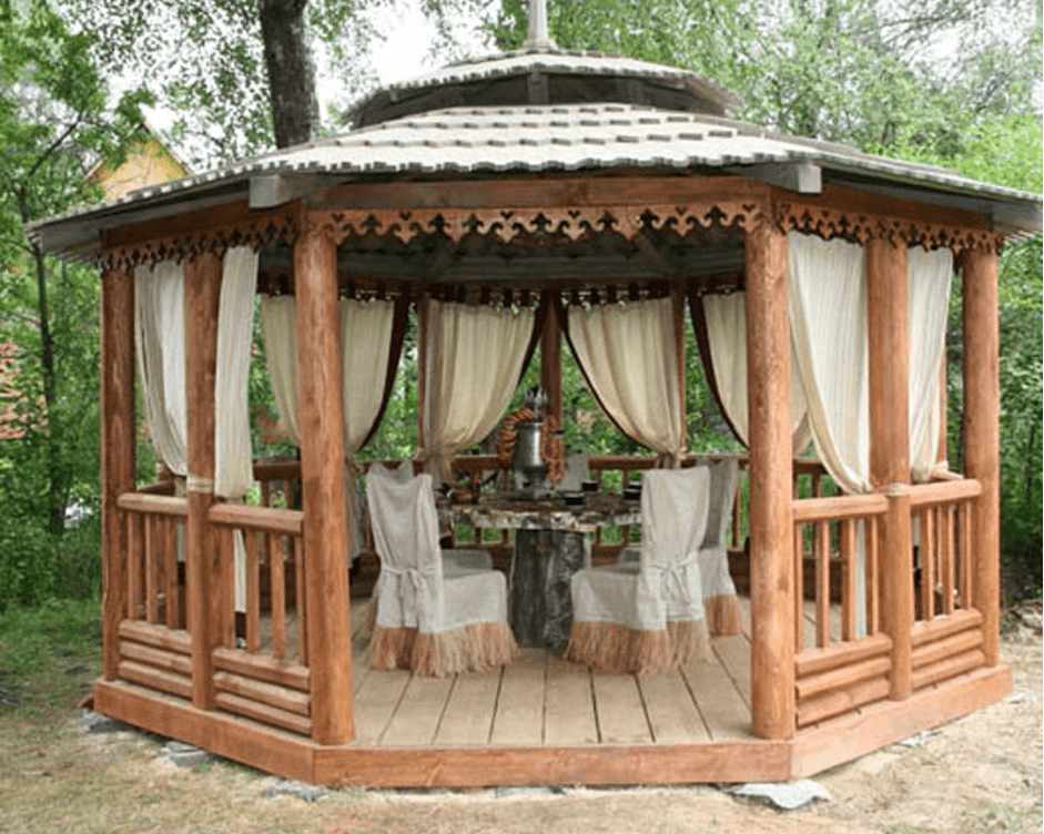 Custom wooden gazebo construction